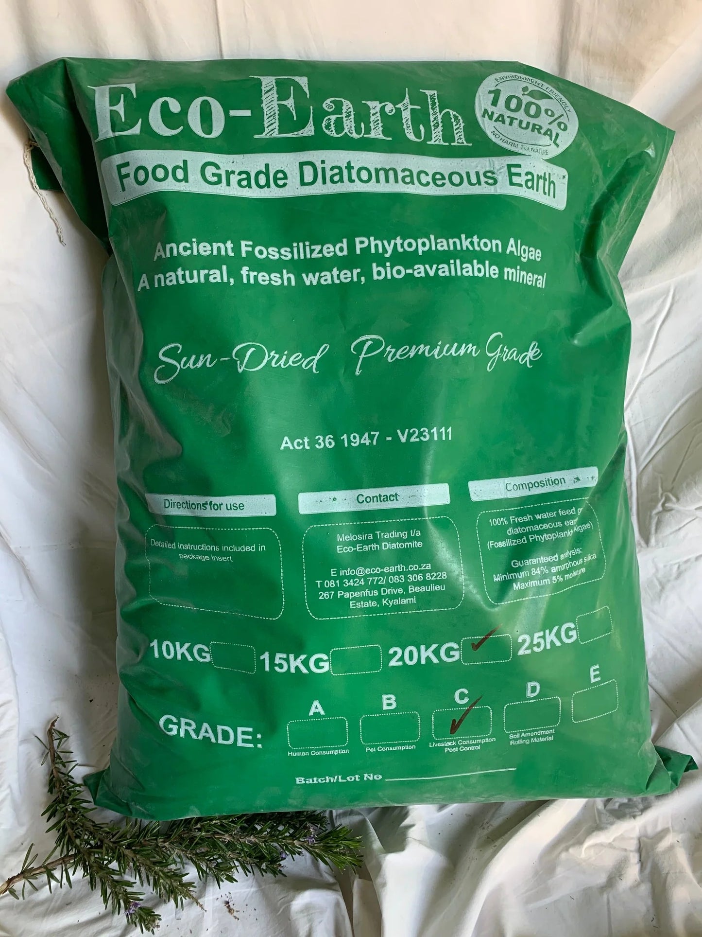 Eco-Earth Pure Freshwater Diatomaceous Earth